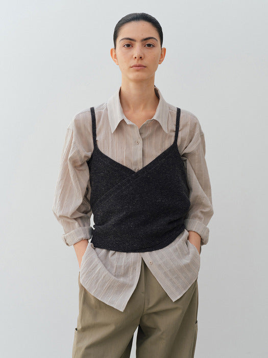 [moia] sheer ST shirt (sand beige)