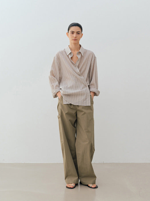 [moia] sheer ST shirt (sand beige)