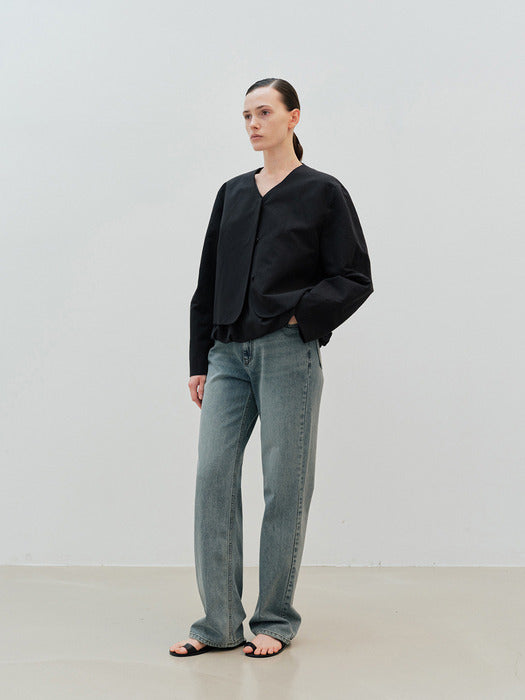 crop jacket (black)