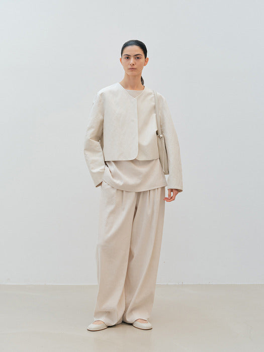 [moia] crop jacket (ecru)