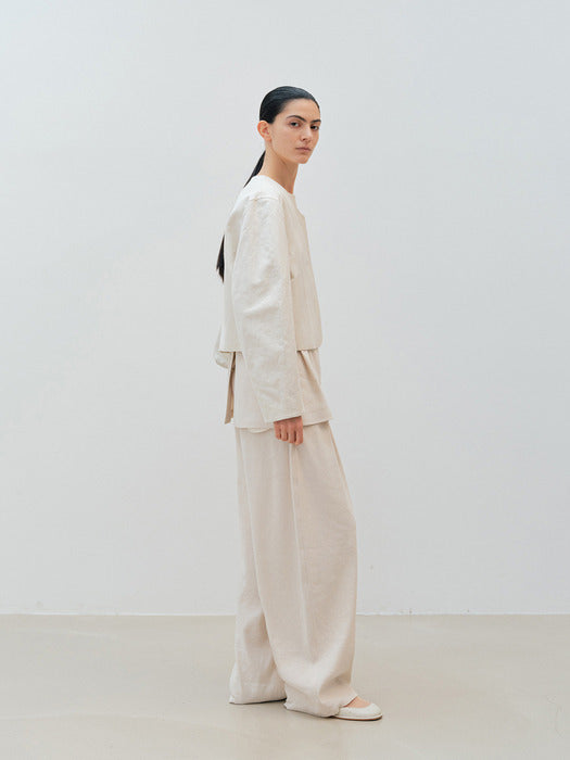 [moia] crop jacket (ecru)