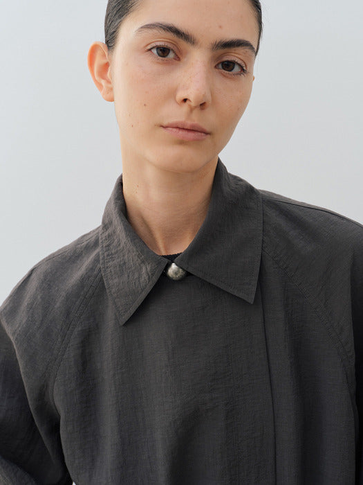 [moia] sheer flap coat (charcoal)