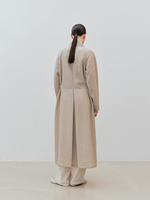 [moia] sheer flap coat (sand beige)