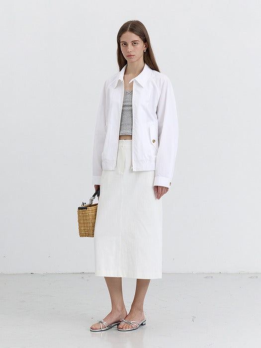 Dunst Unisex Summer Harrington Jacket Off White