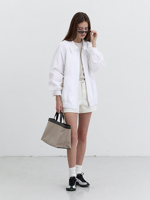 Dunst Unisex Summer Harrington Jacket Off White