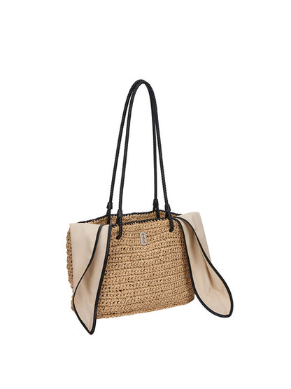 [Sole] Boater Weaving Shopper M (Boater Woven Shopper Medium) Beige