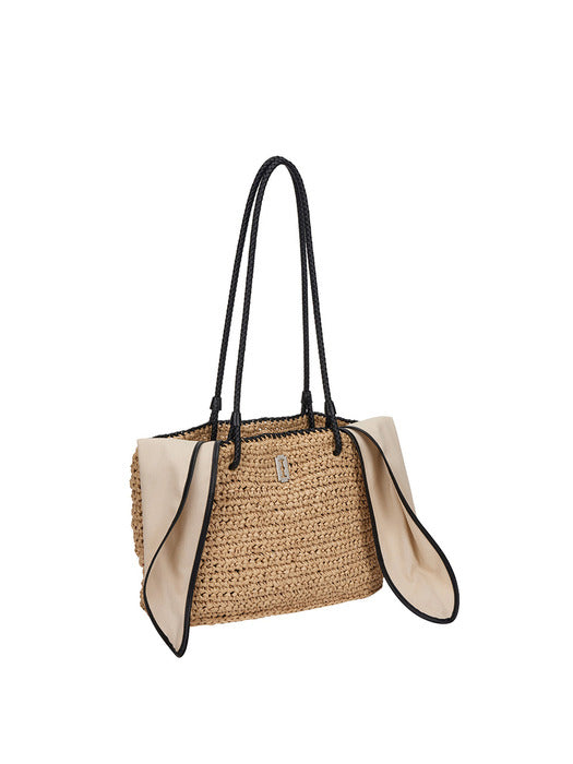 [Sole] Boater Weaving Shopper M (Boater Woven Shopper Medium) Beige