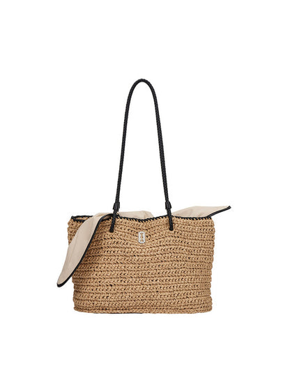 [Sole] Boater Weaving Shopper M (Boater Woven Shopper Medium) Beige