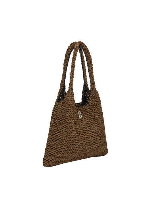 [Solo] Boater Weaving Hobo L (Boater Weaving Hobo Large) - 2 Colors