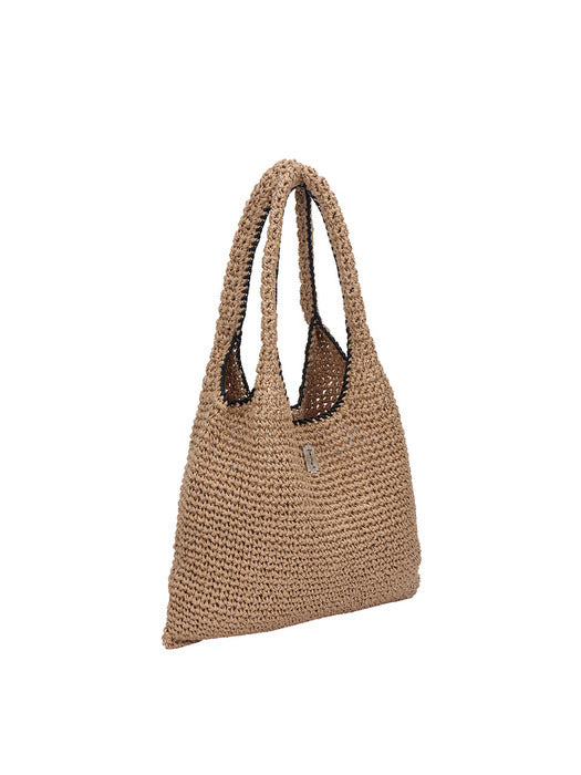 [vunque] [Solo] Boater Weaving Hobo L (Boater Weaving Hobo Large) - 2 Colors