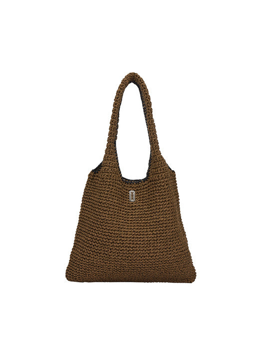 [vunque] [Solo] Boater Weaving Hobo L (Boater Weaving Hobo Large) - 2 Colors