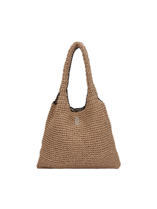 [vunque] [Solo] Boater Weaving Hobo L (Boater Weaving Hobo Large) - 2 Colors