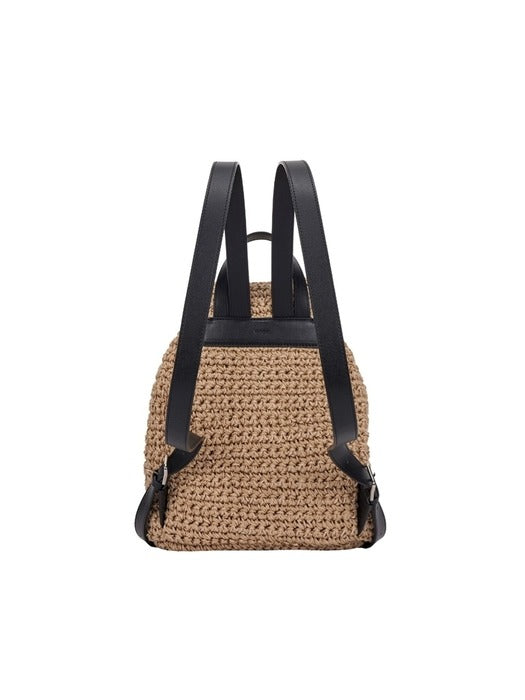 [vunque] Exclusive Boater Weaving Backpack M (Medium) in Beige
