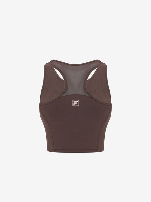 Women's Fitness Basic Cropped Bra Top_FS2ITH2251F_BRN