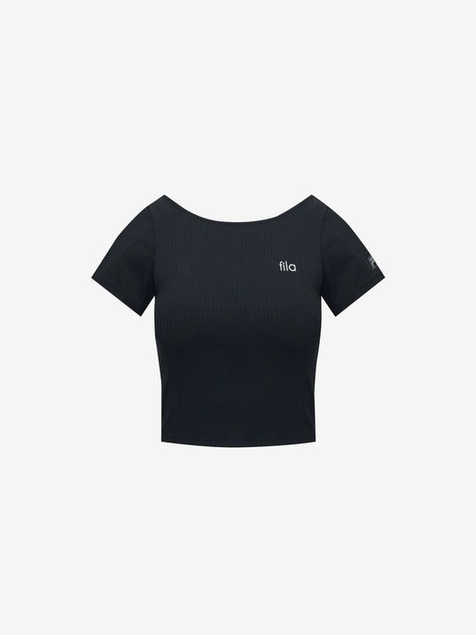 Women's 프리무브 Fitness Cooling Ribbed Top_FS2ITH2253F_BLK