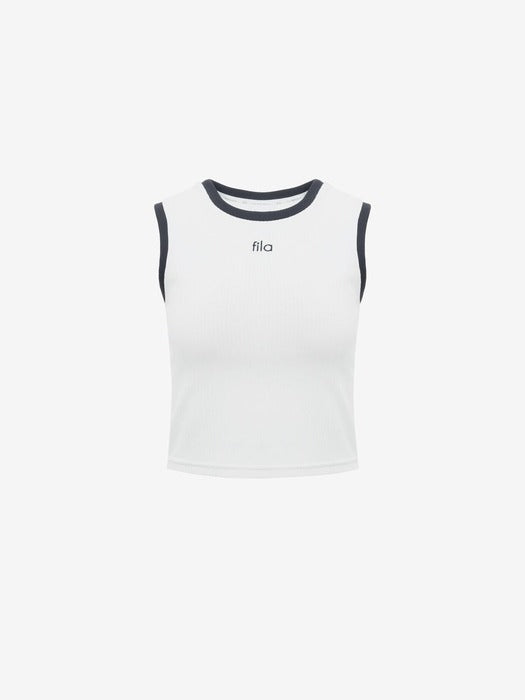 Women's 프리무브 Fitness Ribbed Sleeveless Top_FS2ITH2254F_OWH