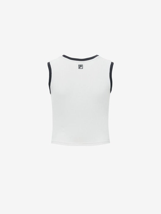 Women's 프리무브 Fitness Ribbed Sleeveless Top_FS2ITH2254F_OWH