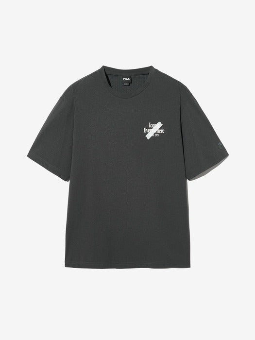 Cooling Iconic Graphic Short-Sleeve Tee_FS2RSH2106X_DGY