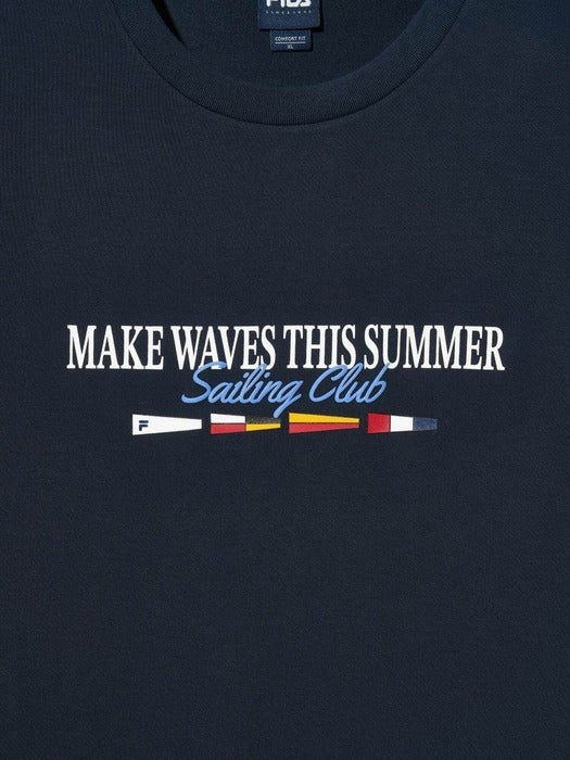 Sailing Lettering Supima Short-Sleeve Tee_FS2RSH2118X_DNA