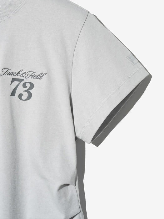 Shirred Cropped Short-Sleeve Tee_FS2RSH2157F_CGY
