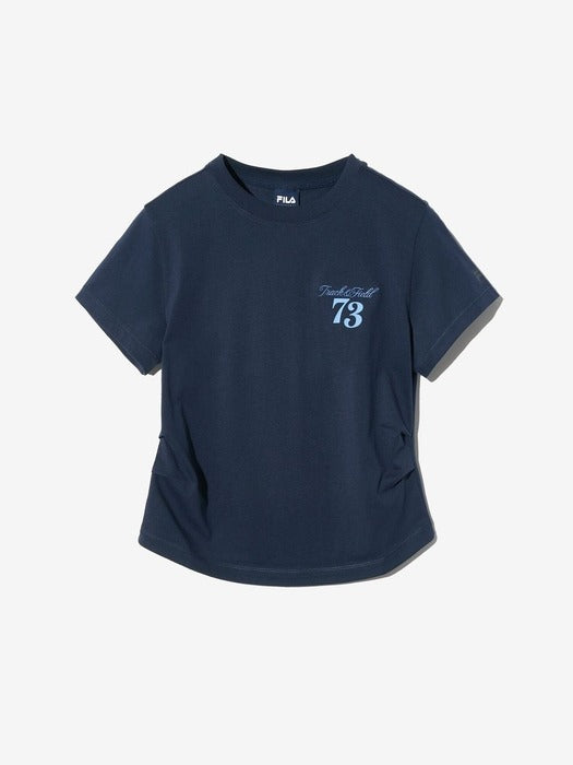 Ruched Cropped Short-Sleeve Tee_FS2RSH2157F_DNA