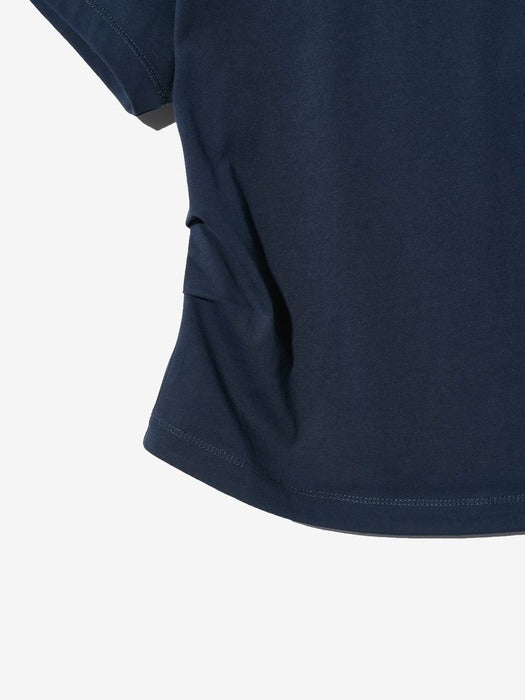 Ruched Cropped Short-Sleeve Tee_FS2RSH2157F_DNA