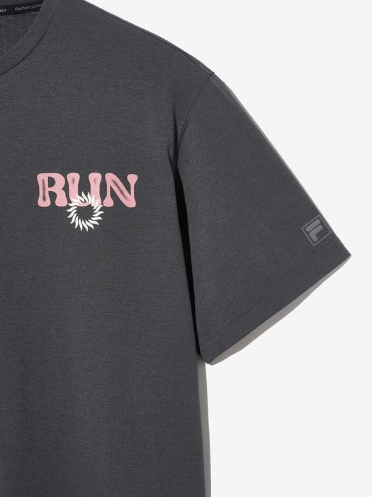[Unisex] COLD WAVE2. Cooling PCM Sorona Print T-shirt_FS2RSH2212X_DGY