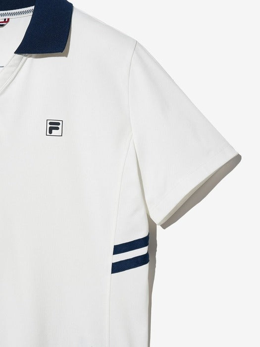 Tennis Sorona Collared T-Shirt_FS2TSH2352F_OWH