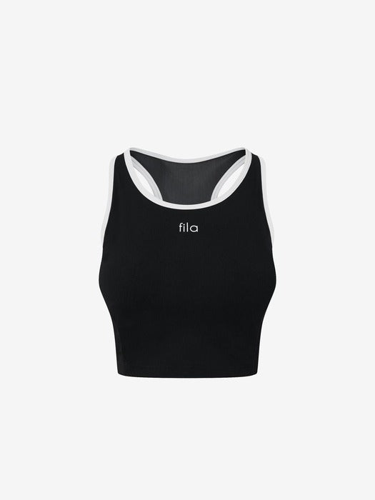 Women's Fitness Basic Crop Bra Top_FS2ITH2251F_BLK