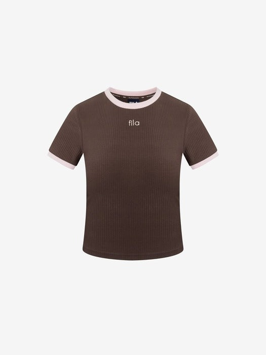 Women's Free Move Fitness Crop Tee_FS2ITH2252F_BRN