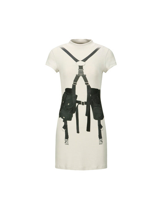 [andersson bell] UTILITY VEST TROMPE LOEIL DRESS atb1309w(BEIGE)