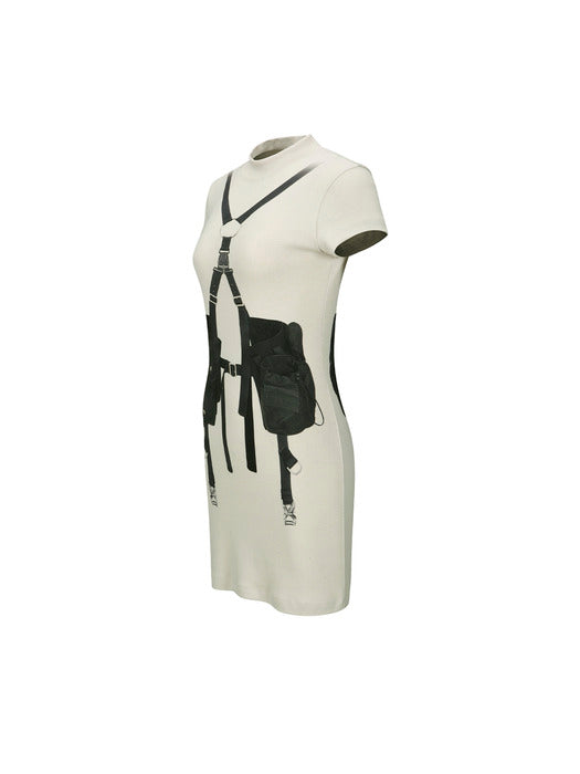 [andersson bell] UTILITY VEST TROMPE LOEIL DRESS atb1309w(BEIGE)