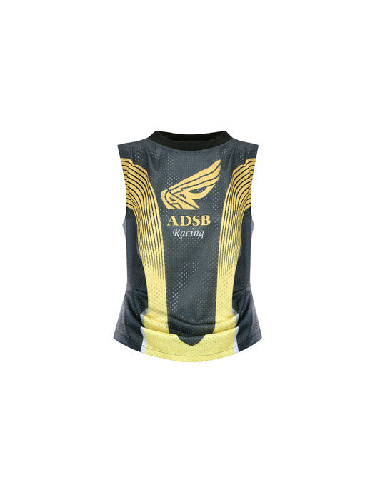[andersson bell] RACING REWORKED SLEEVELESS atb1305w(CHARCOAL)
