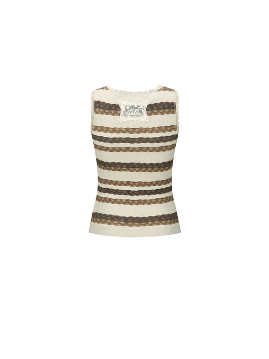 [andersson bell] HAIR BRAID STRIPE TANK TOP atb1263w(BEIGE)