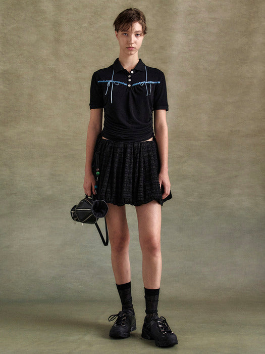 [andersson bell] FRILL BALLOON SKIRT apa802w(BLACK)