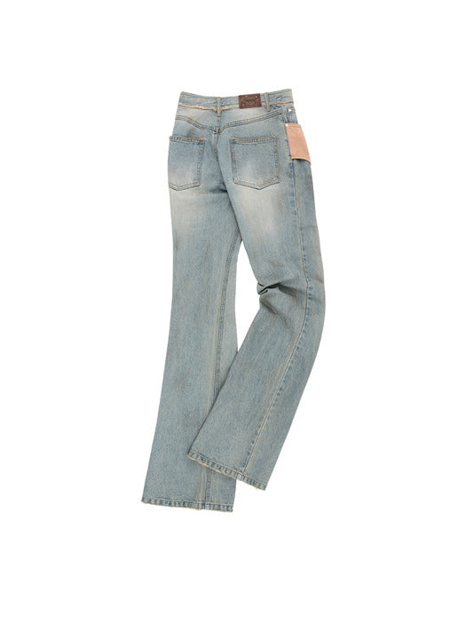 [andersson bell] DECONSTRUCTED DIRTY WASH BOOTCUT JEANS apa797w(WASHED BLUE)