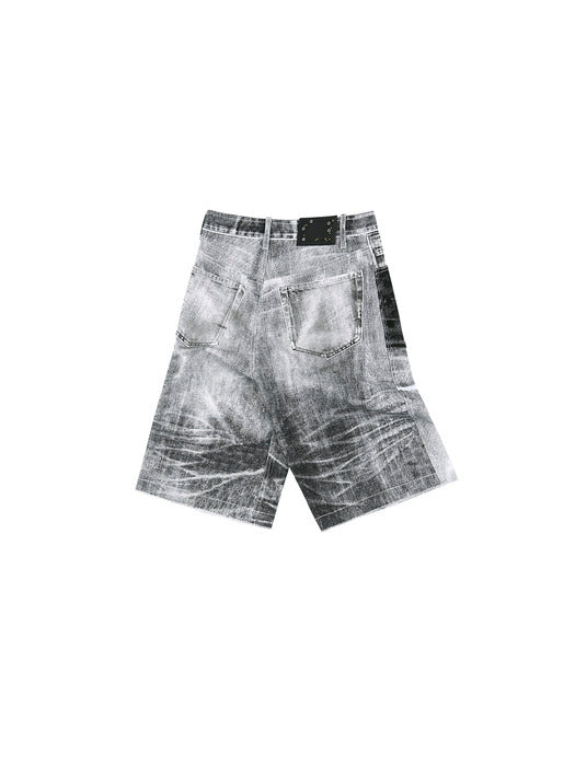 [andersson bell] LACE PANELED WHITE DENIM SHORTS apa794w(WHITE)