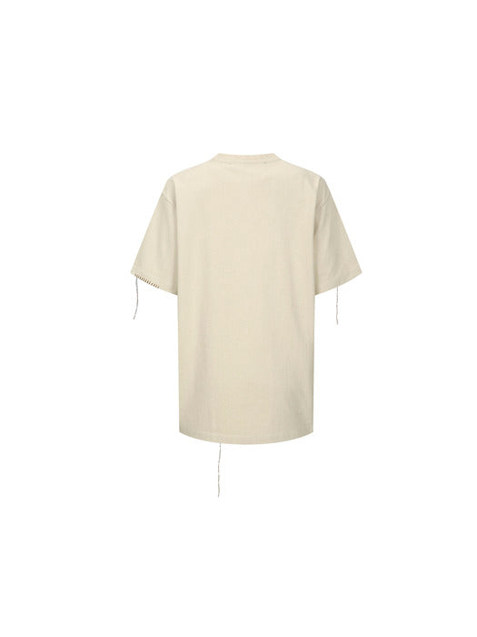 [andersson bell] (ESSENTIAL) HORSE PATCH OVERSIZED T-SHIRT atb1322w(BEIGE)