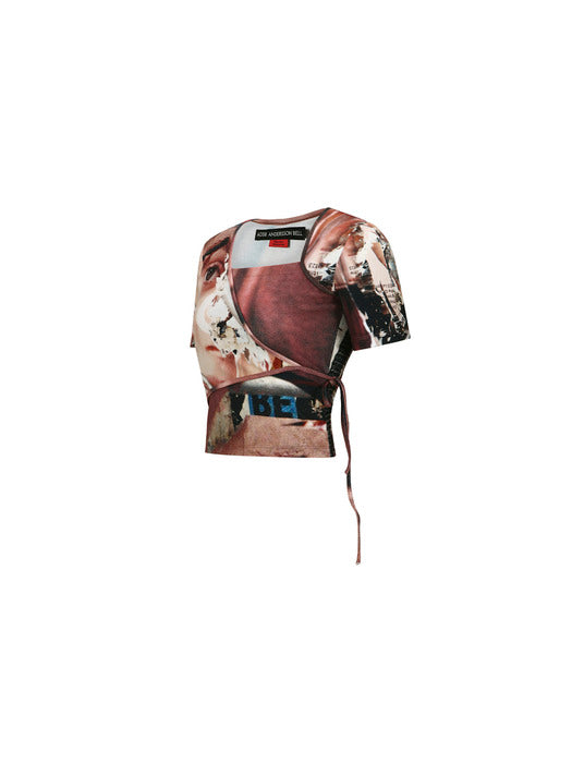 [andersson bell] COLLAGE PRINTED WRAP T-SHIRT atb1314w(MULTI)