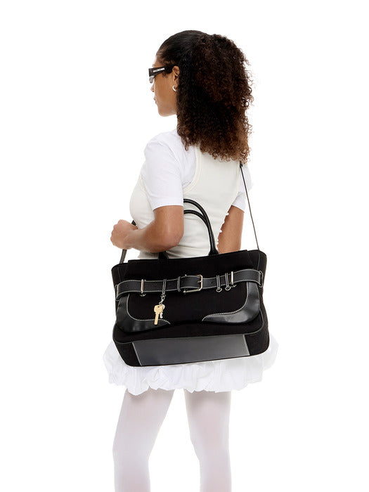 [osoi] TOTE BROCLE [CANVAS BLACK]