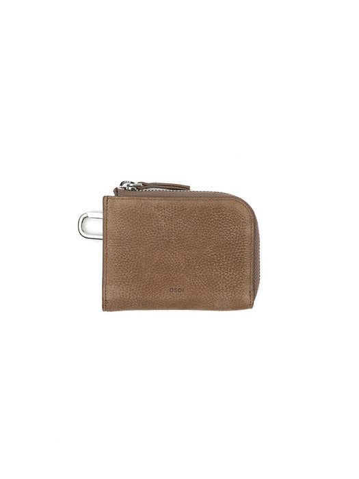 [osoi] HALF WALLET [NUBUCK BROWN]