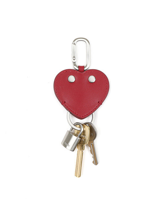 [osoi] HEART FLAT KEY RING [RED]