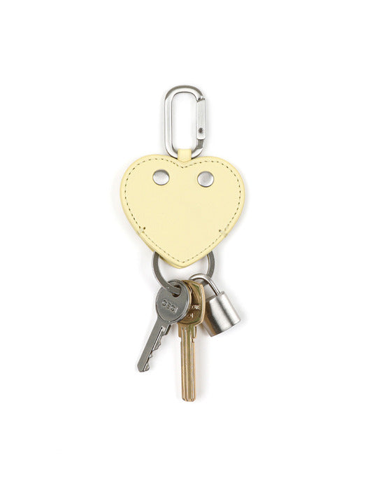 [osoi] HEART FLAT KEY RING [LEMON]