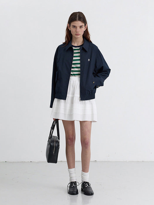 Dunst Unisex Summer Harrington Jacket French Navy