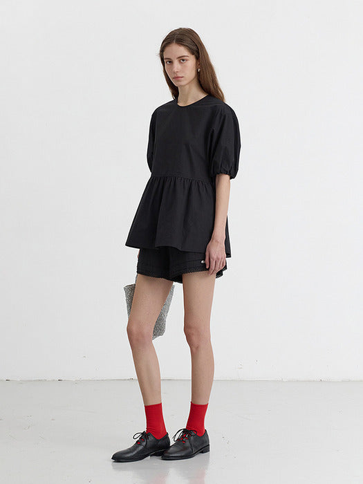 [dunst] LACED BANDING SHORTS BLACK_UDPA5B233BK