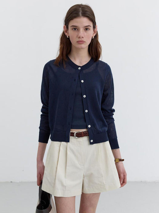 Dunst Double Pleated Cotton-Linen Shorts Cream