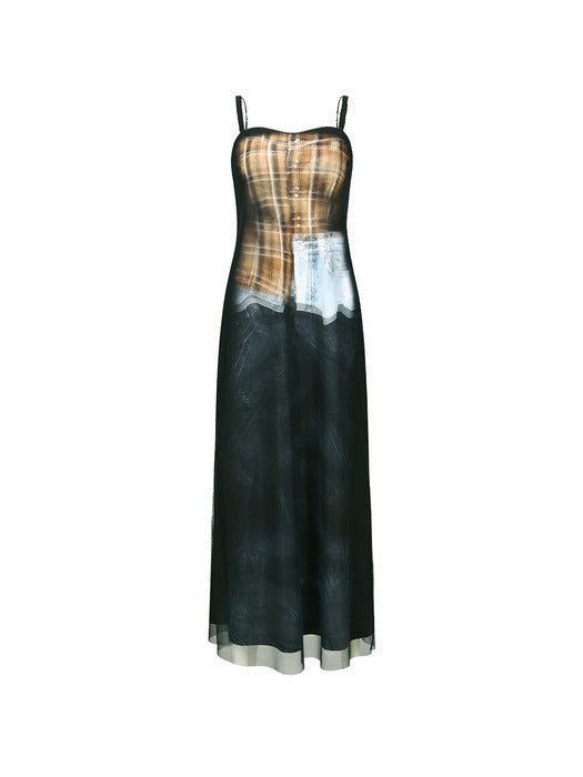 [andersson bell] LENTICULAR MIX-MATCH PRINTED JERSEY DRESS atb1311w(BLACK)