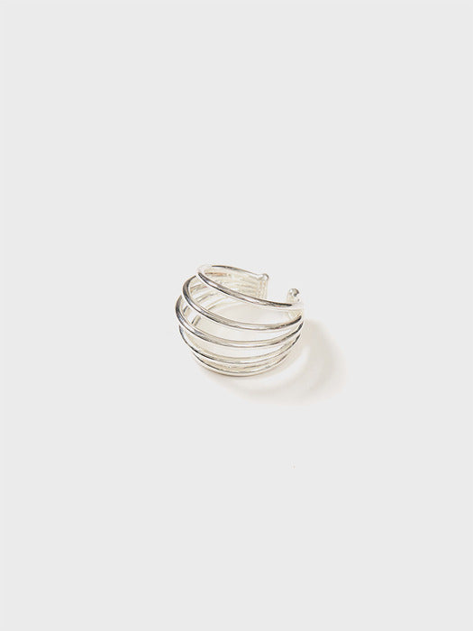 Eenk Quintuple Open Ring - Silver