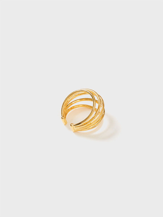 Eenk Quintuple Open Ring - Silver