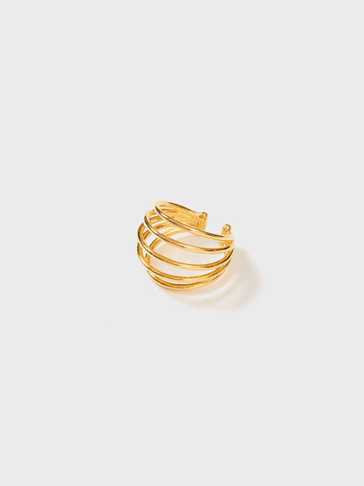 Eenk Quintuple Open Ring - Gold
